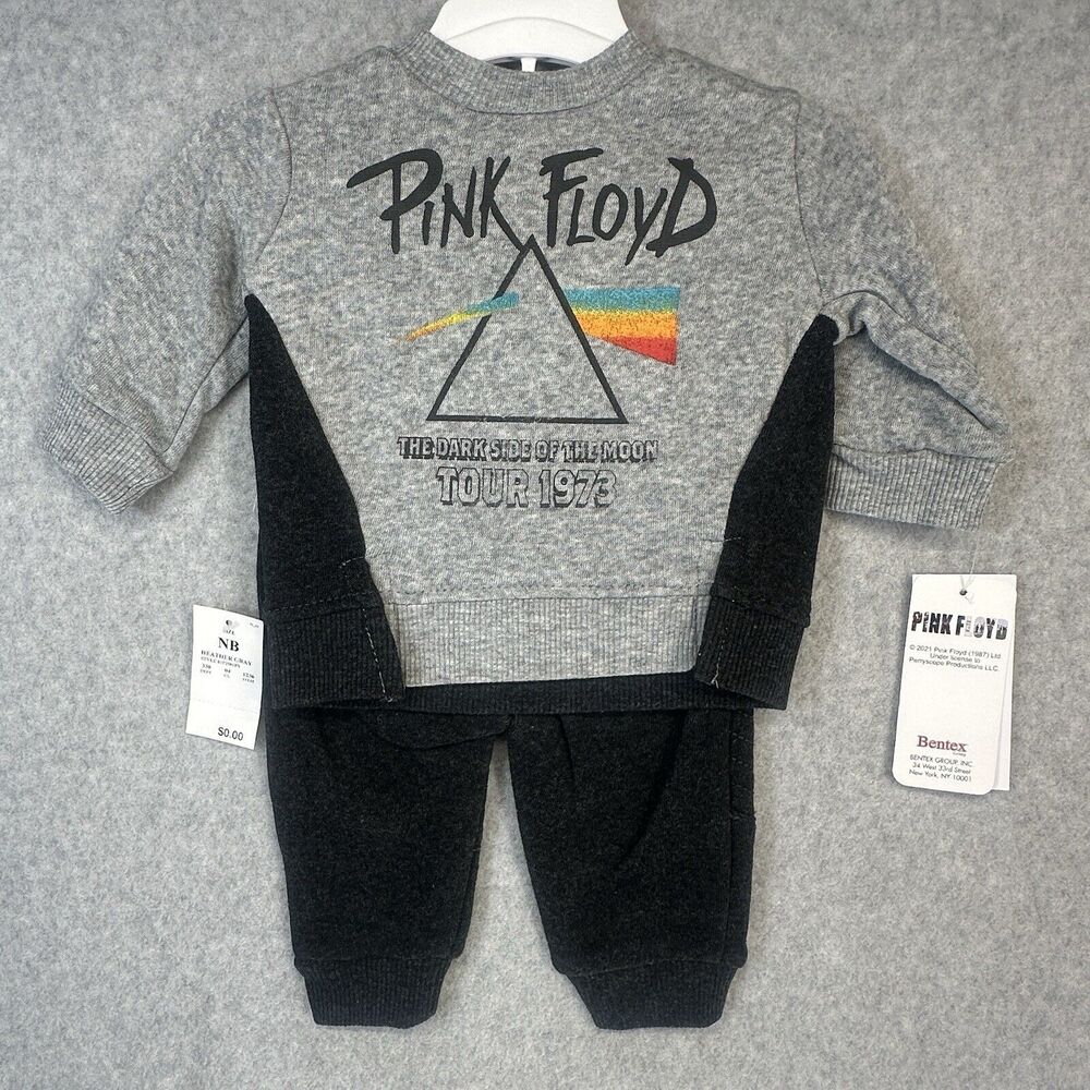 Pink Floyd Baby Outfit Set Tour Sweatpants Shirt 2 Piece Long Sleeve Size NB NWT